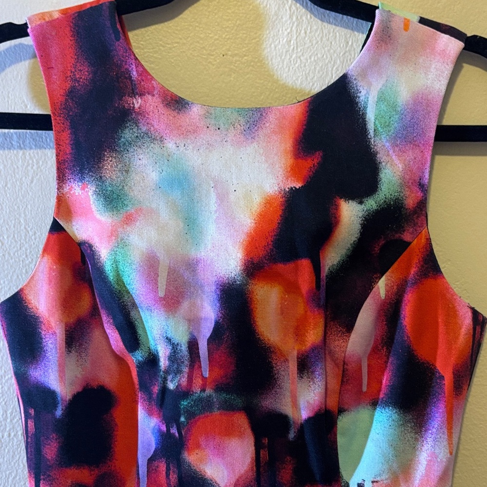 French Connection Multicolor Abstract Mini Dress - image 2